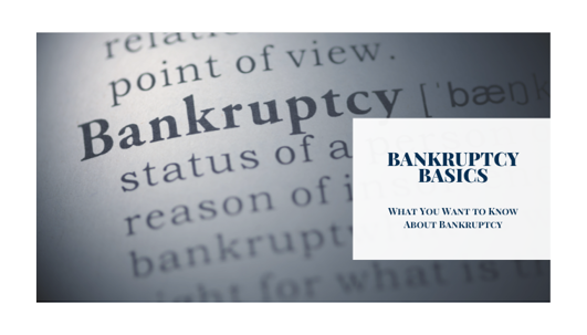 What You Want to Know About Bankruptcy